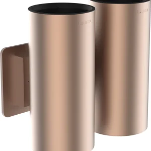 Nouvelle Collection Double porte-verre Laufen Niara Or rose PVD brossé base chrome